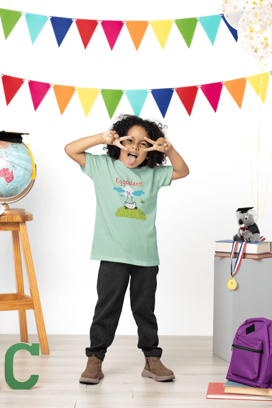 eggcelent round neck 100% cotton t shirt for kids