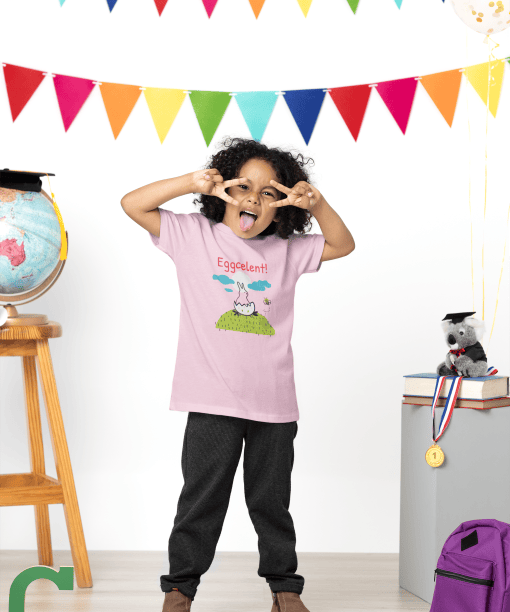 eggcelent round neck 100% cotton t shirt for kids