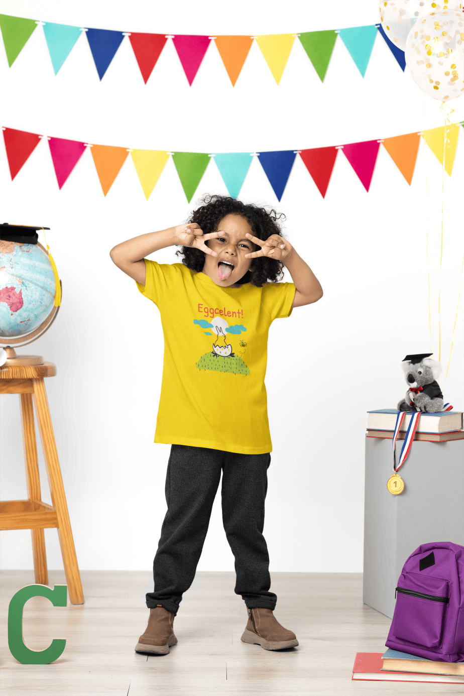 eggcelent round neck 100% cotton t shirt for kids