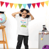eggcelent round neck 100% cotton t shirt for kids