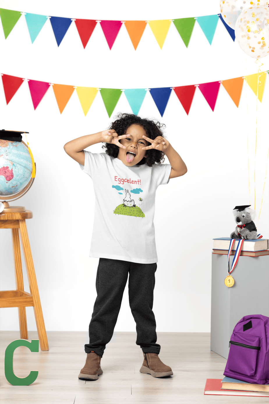 eggcelent round neck 100% cotton t shirt for kids