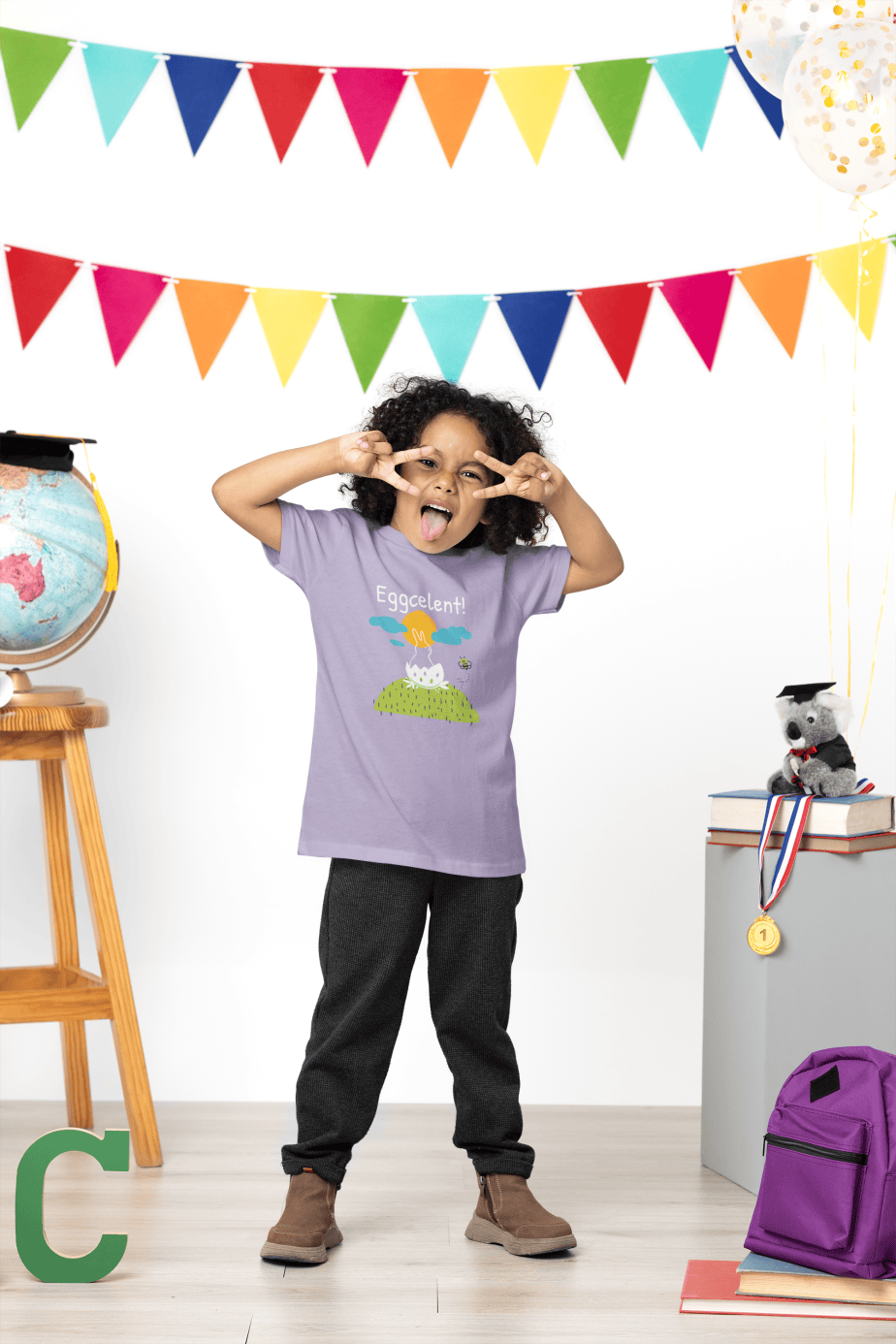eggcelent round neck 100% cotton t shirt for kids