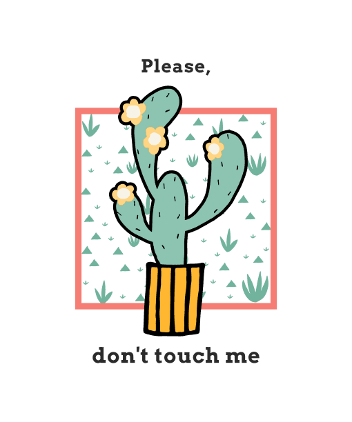 please don't touch me round neck 100% cotton t shirt for kids
