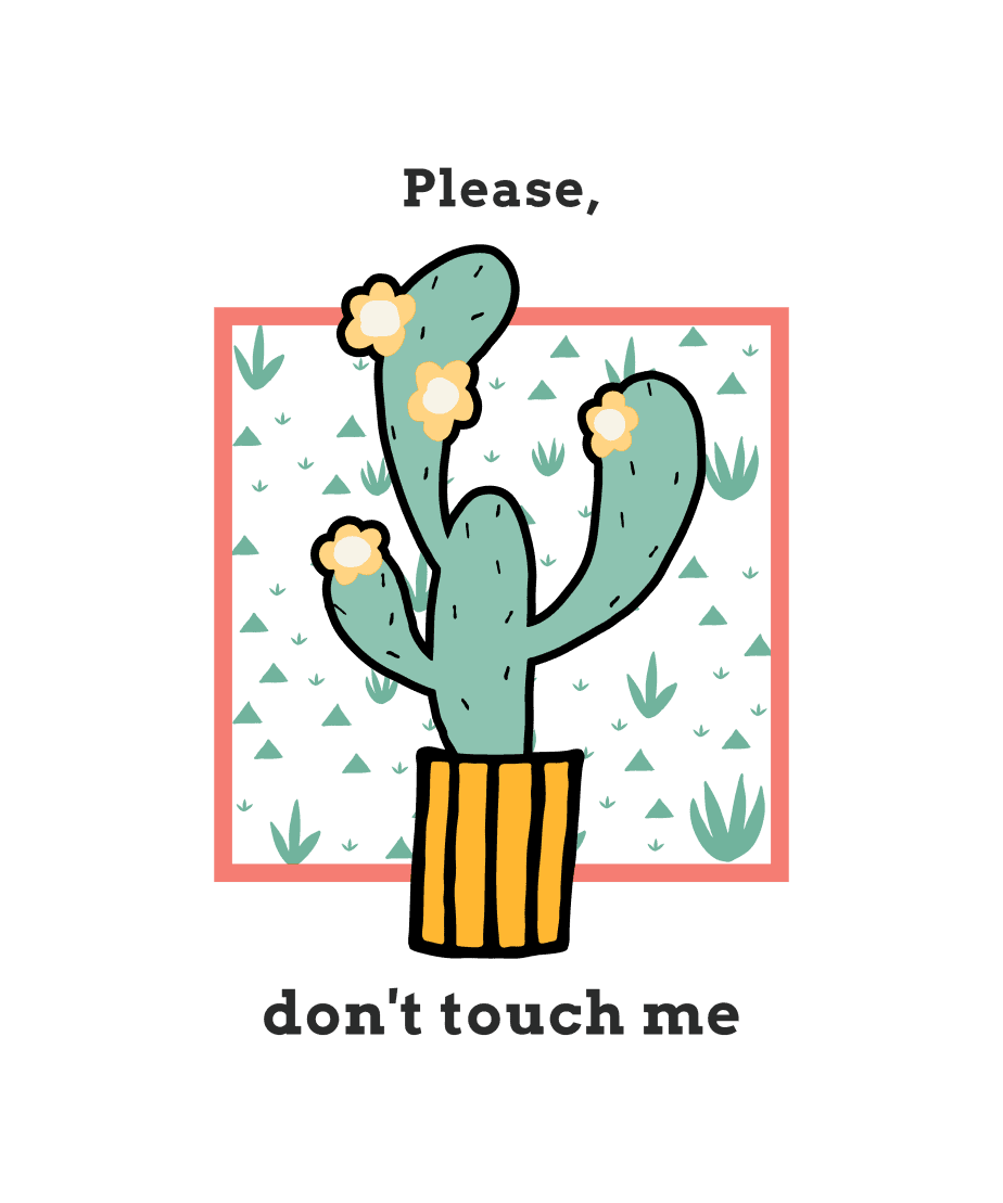 please don't touch me round neck 100% cotton t shirt for kids