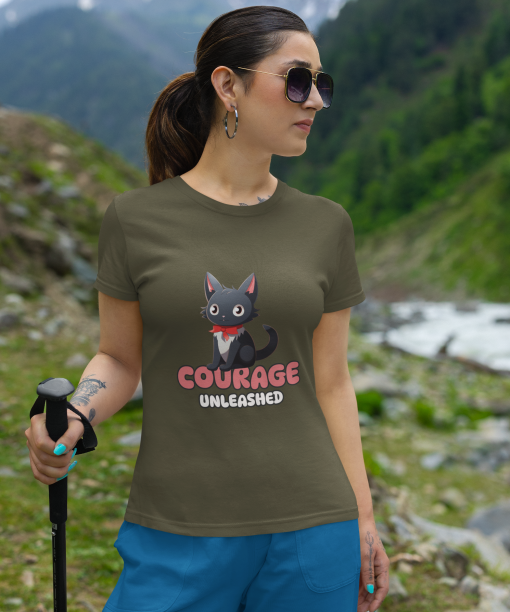 courage unleased half sleeve unisex cotton t shirt