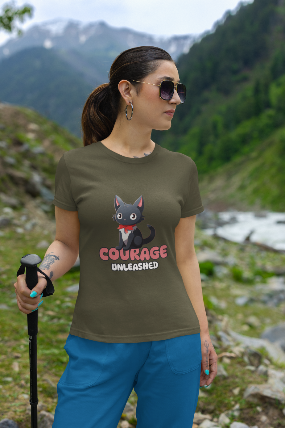 courage unleased half sleeve unisex cotton t shirt