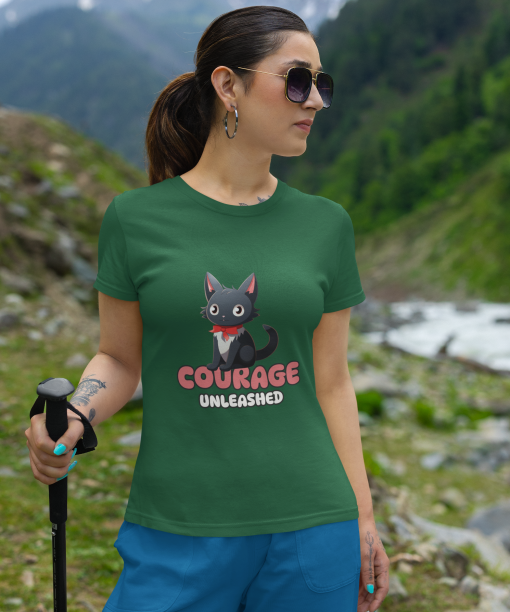 courage unleased half sleeve unisex cotton t shirt