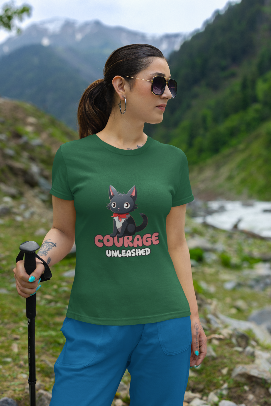 courage unleased half sleeve unisex cotton t shirt