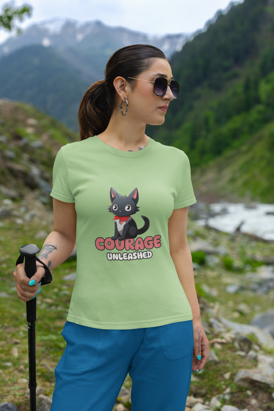 courage unleased half sleeve unisex cotton t shirt