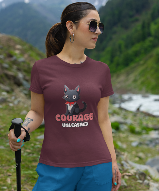 courage unleased half sleeve unisex cotton t shirt