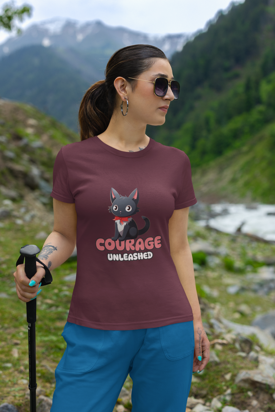 courage unleased half sleeve unisex cotton t shirt