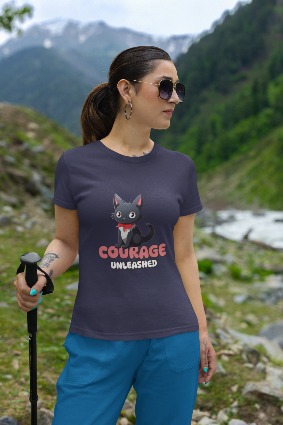 courage unleased half sleeve unisex cotton t shirt