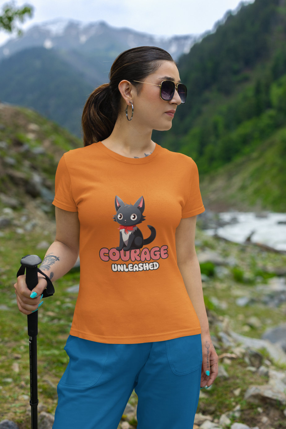 courage unleased half sleeve unisex cotton t shirt