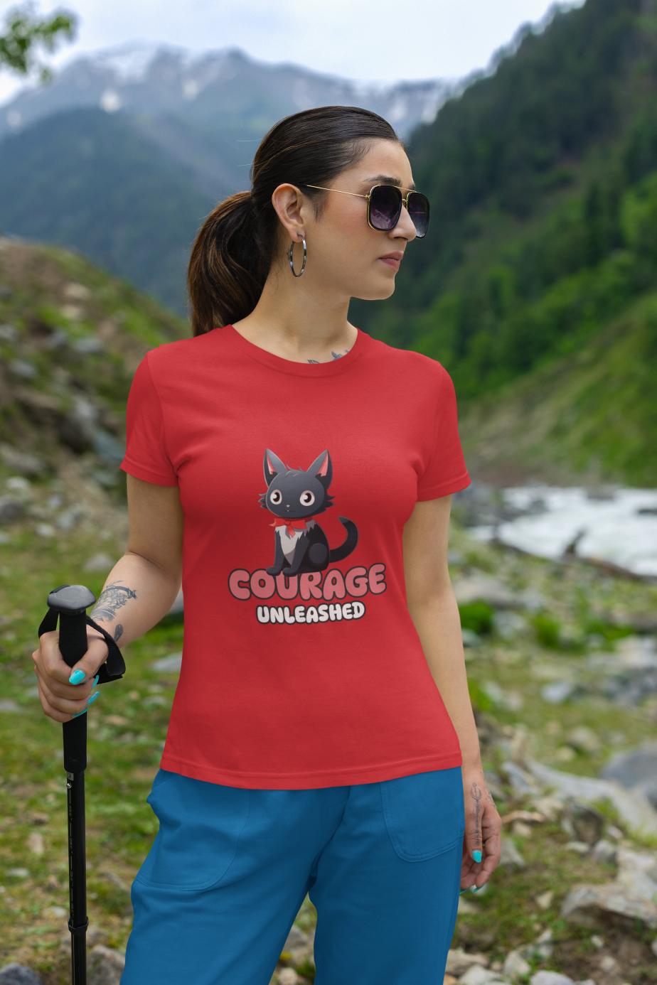 courage unleased half sleeve unisex cotton t shirt