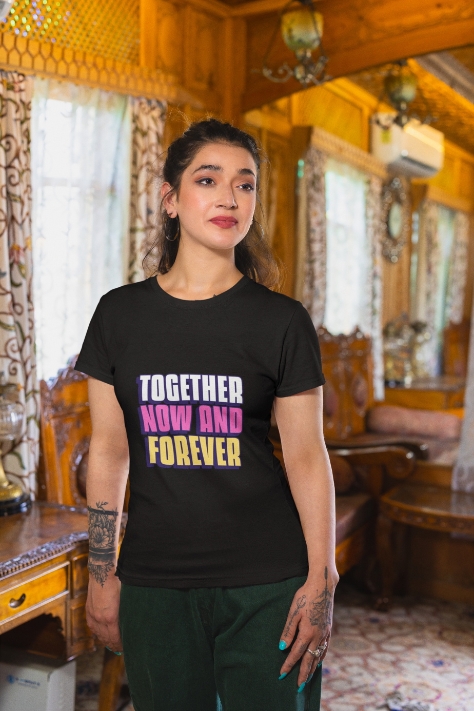 together now and forever half sleeve unisex cotton t shirt