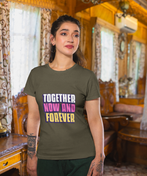 together now and forever half sleeve unisex cotton t shirt