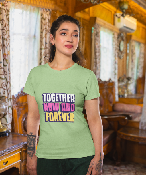 together now and forever half sleeve unisex cotton t shirt