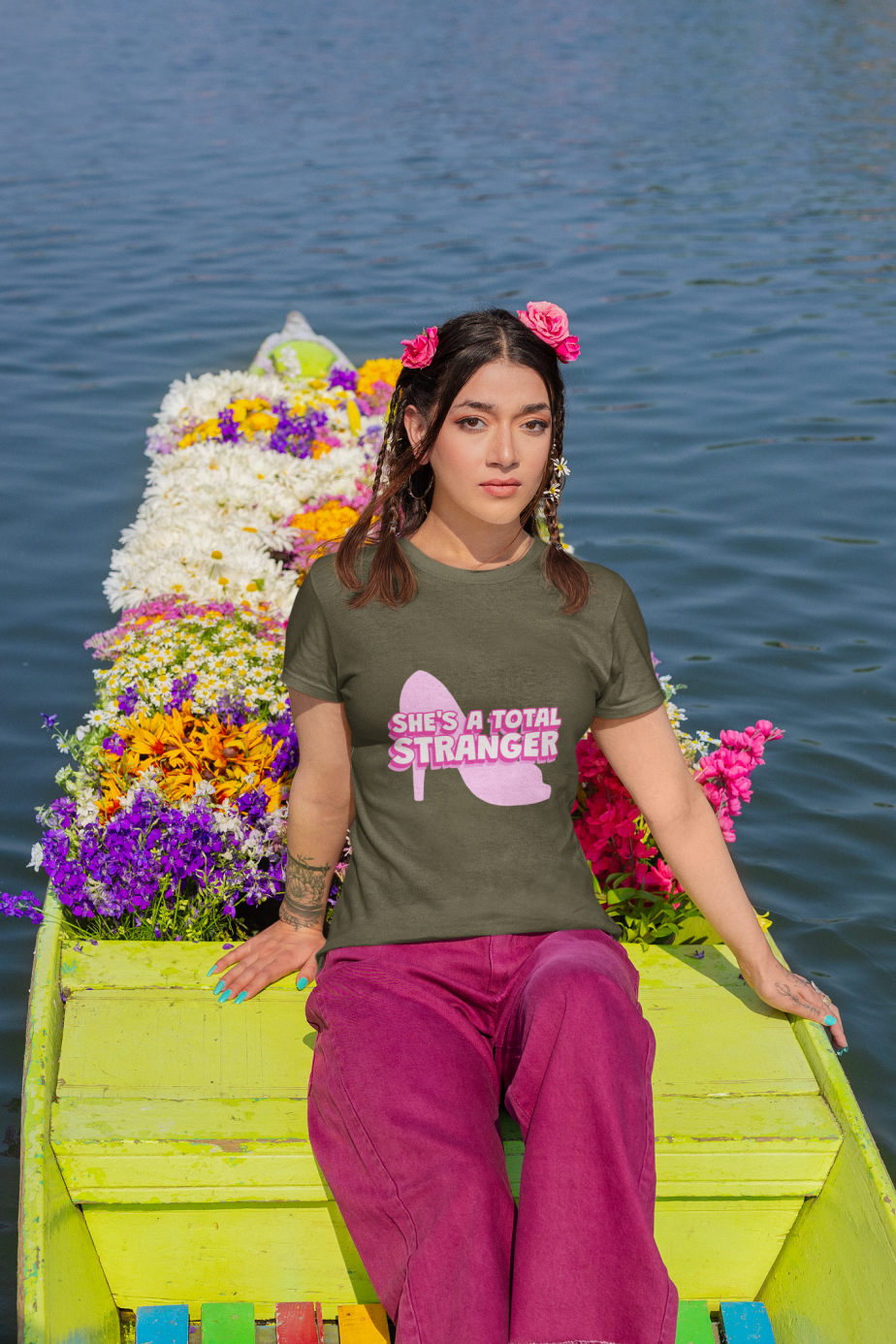 she's a total stranger half sleeve unisex cotton t shirt