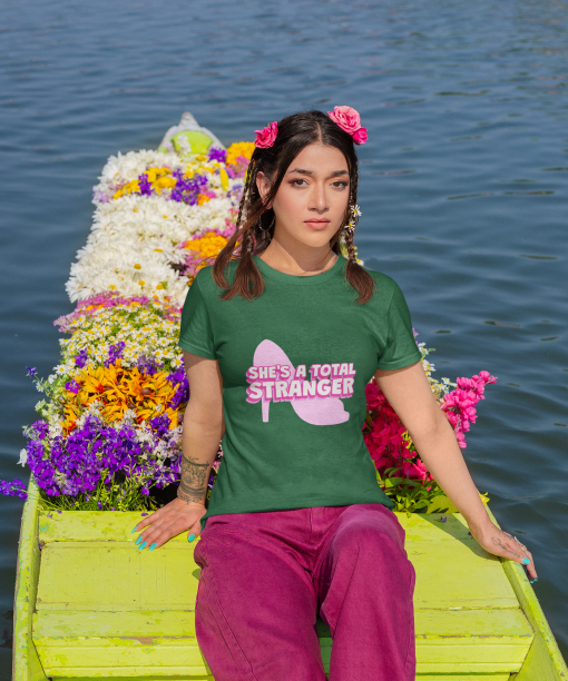 she's a total stranger half sleeve unisex cotton t shirt