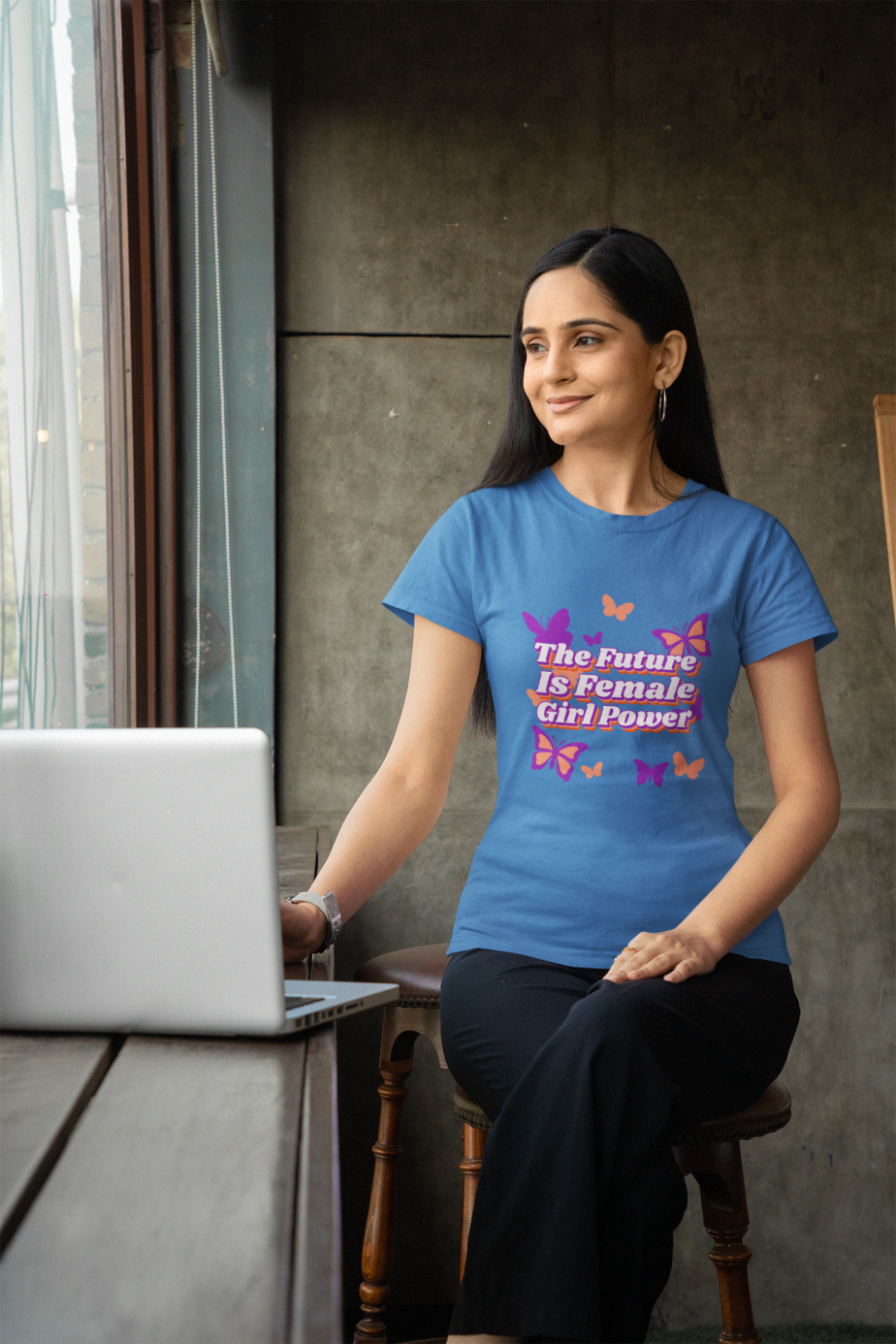 the future is female girl power half sleeve unisex cotton t shirt