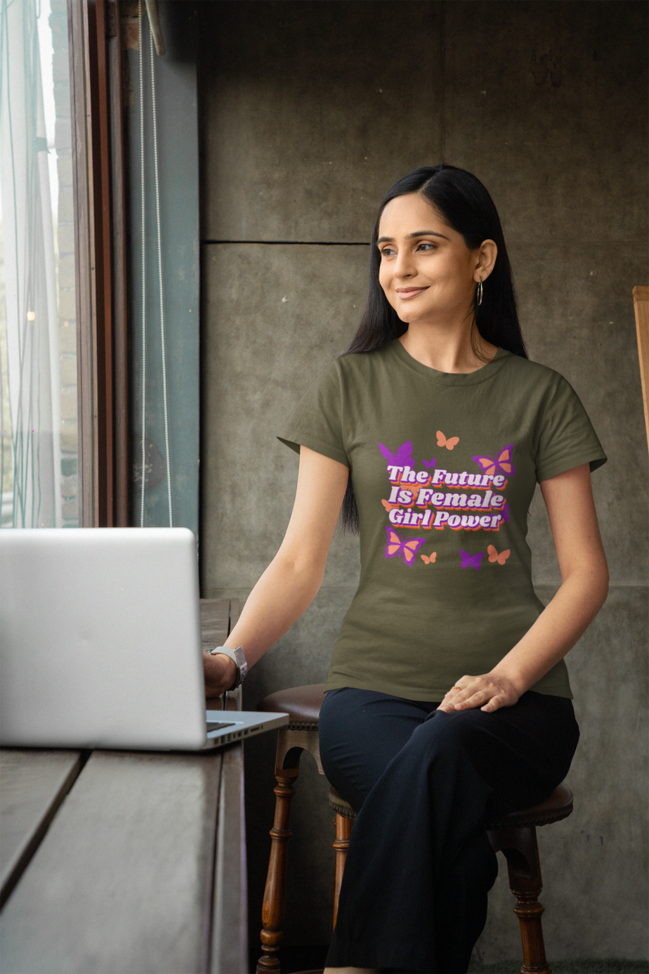 the future is female girl power half sleeve unisex cotton t shirt