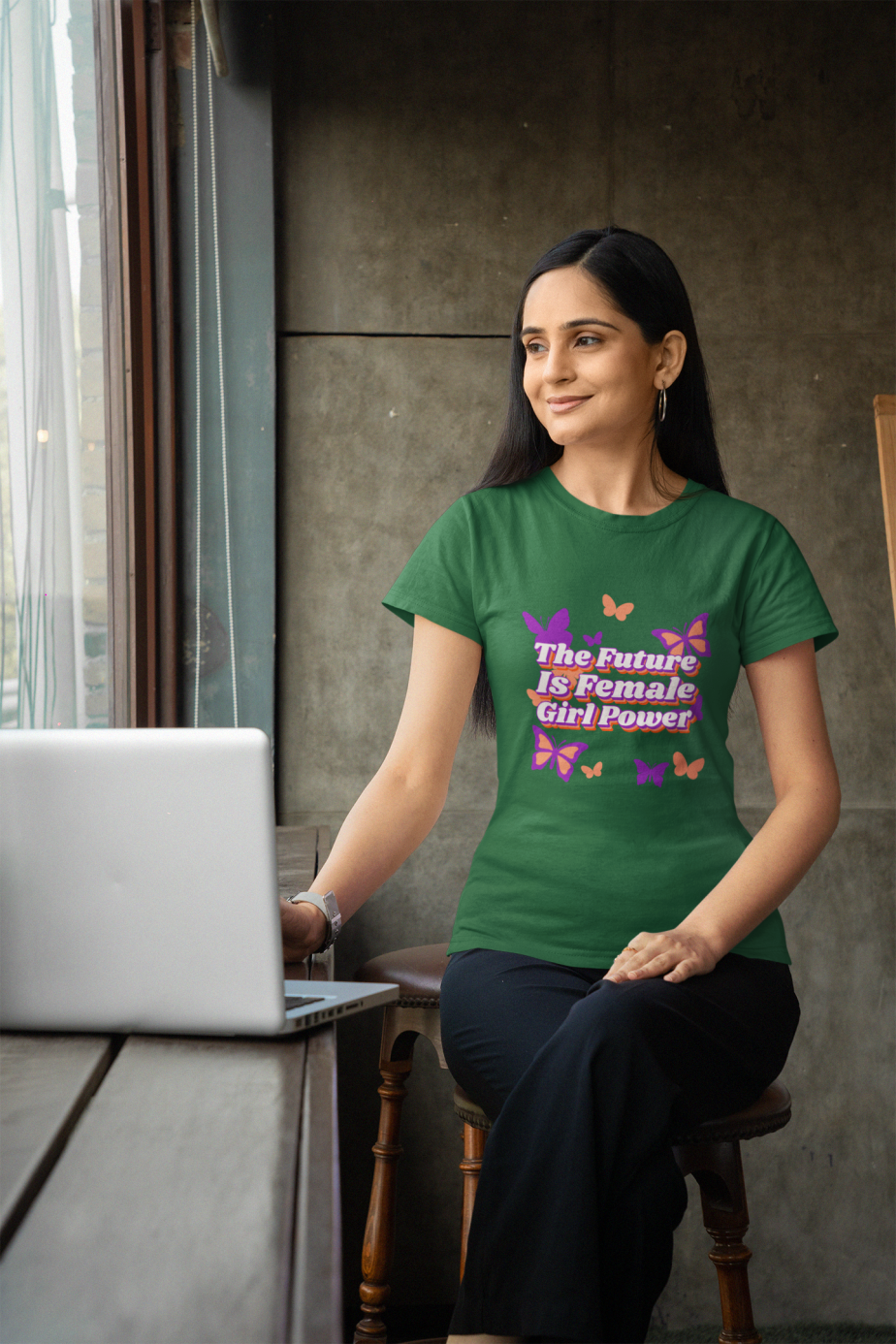 the future is female girl power half sleeve unisex cotton t shirt