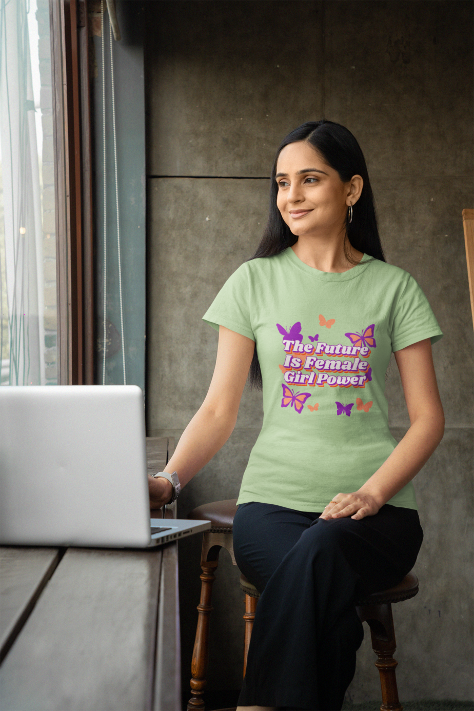 the future is female girl power half sleeve unisex cotton t shirt