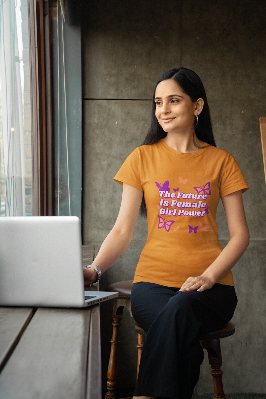 the future is female girl power half sleeve unisex cotton t shirt