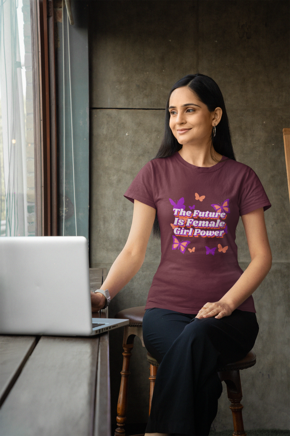 the future is female girl power half sleeve unisex cotton t shirt