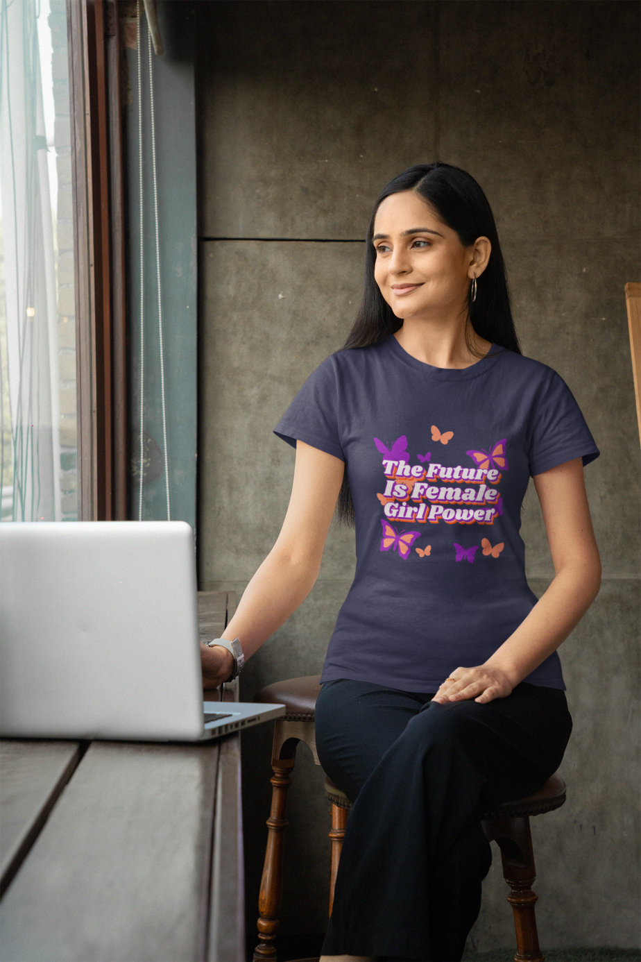 the future is female girl power half sleeve unisex cotton t shirt
