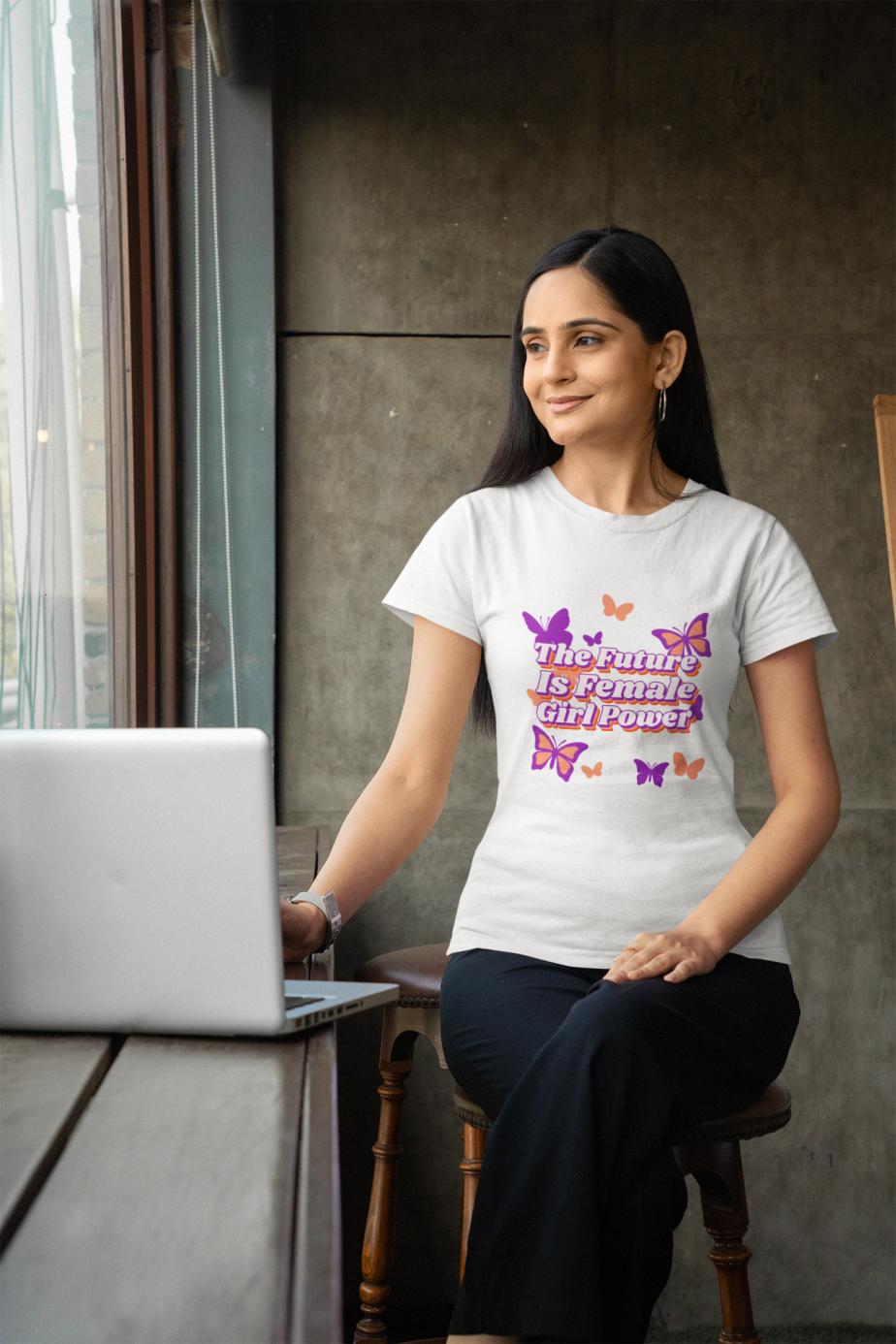 the future is female girl power half sleeve unisex cotton t shirt