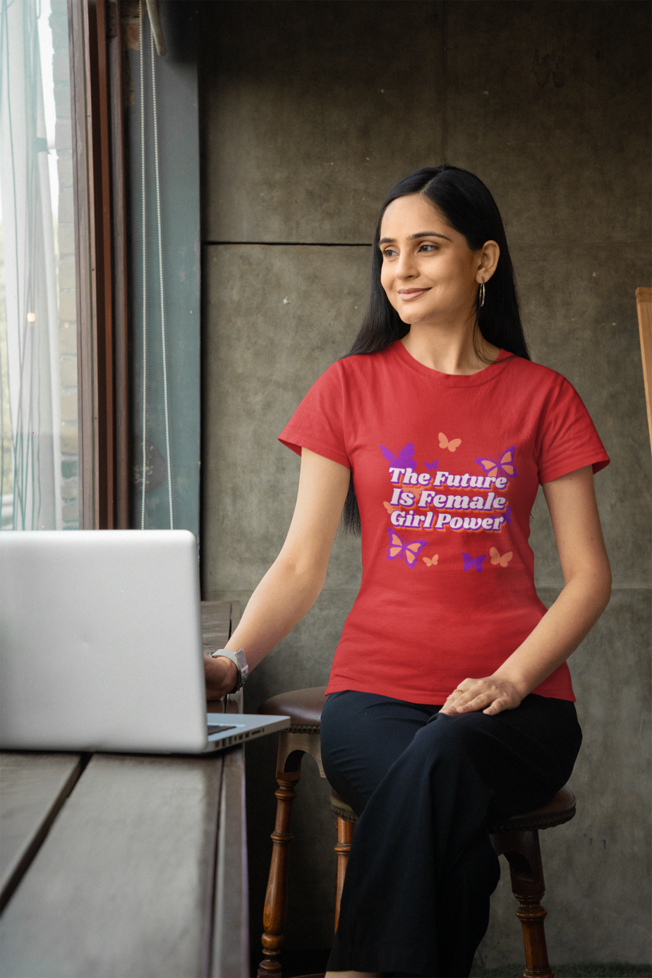 the future is female girl power half sleeve unisex cotton t shirt