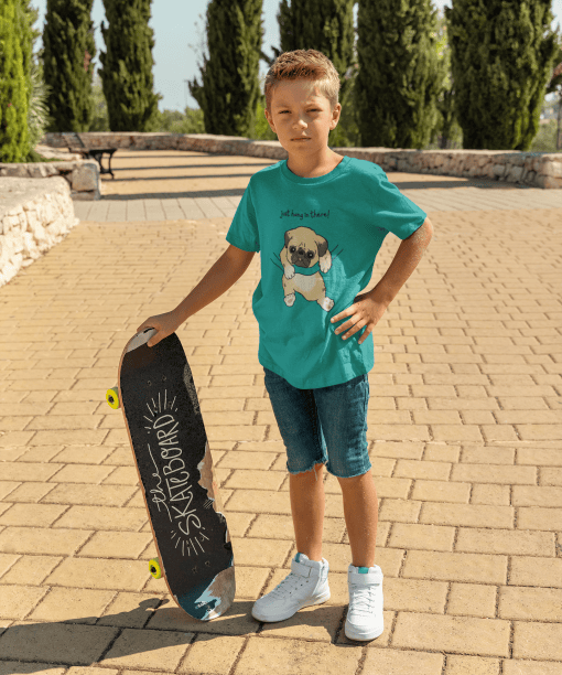 just hang in there round neck 100% cotton t shirt for kids