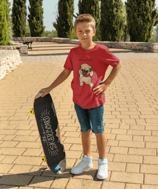 just hang in there round neck 100% cotton t shirt for kids