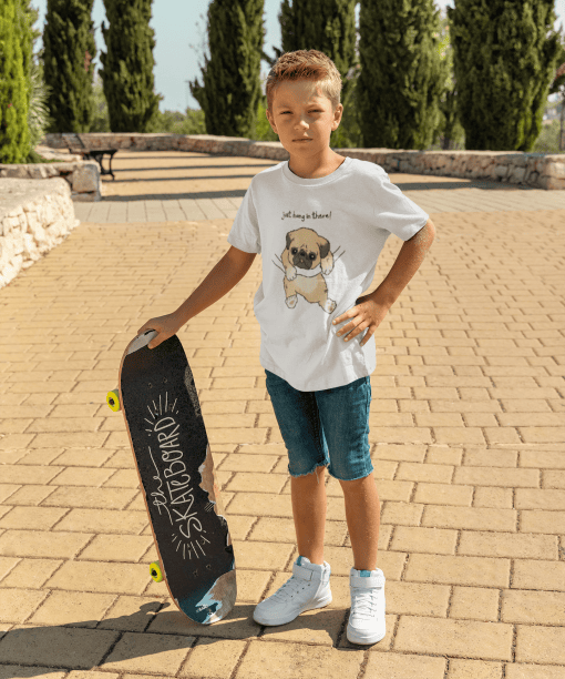just hang in there round neck 100% cotton t shirt for kids