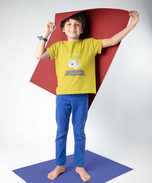 catasana, think outside the box round neck 100% cotton t shirt