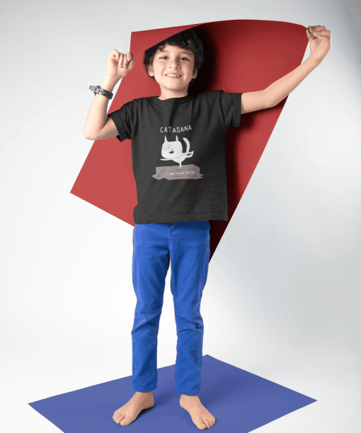catasana, think outside the box round neck 100% cotton t shirt