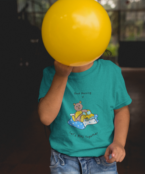 good morning . lets play together round neck 100% cotton t shirt