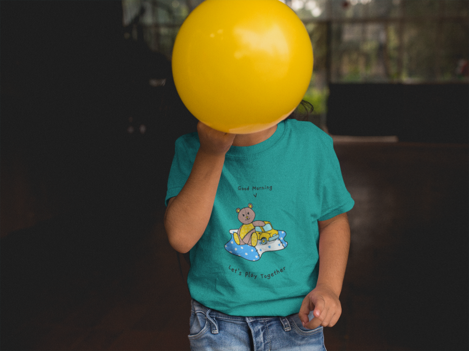 good morning . lets play together round neck 100% cotton t shirt