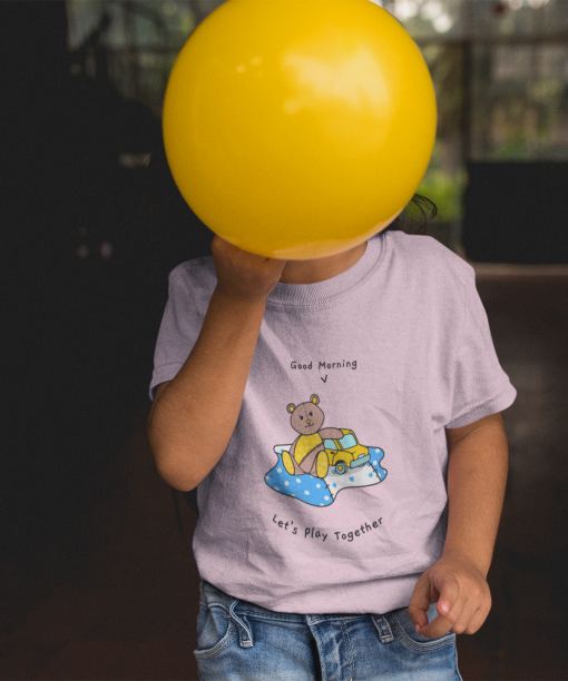 good morning . lets play together round neck 100% cotton t shirt