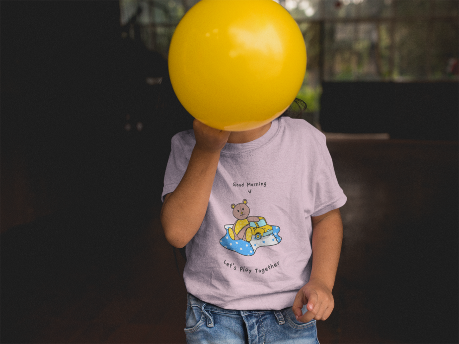 good morning . lets play together round neck 100% cotton t shirt