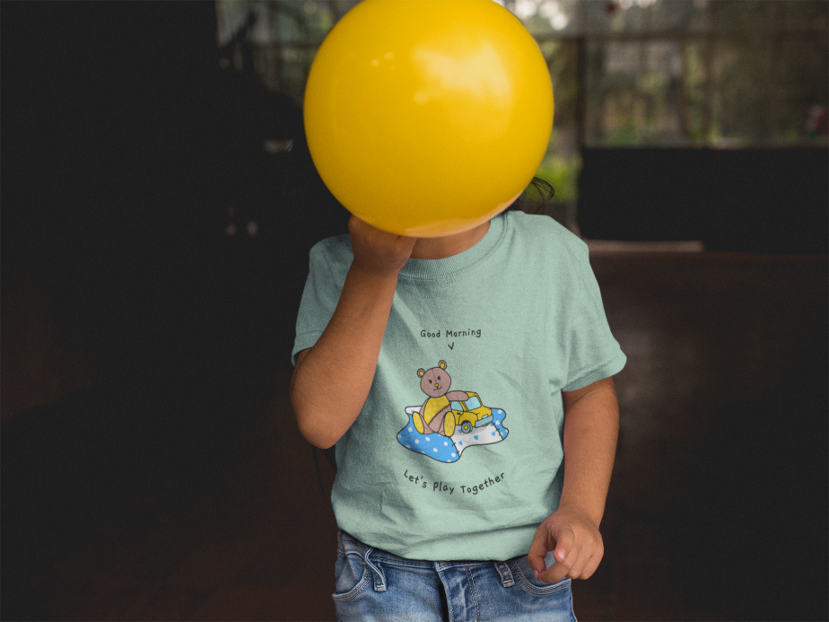 good morning . lets play together round neck 100% cotton t shirt