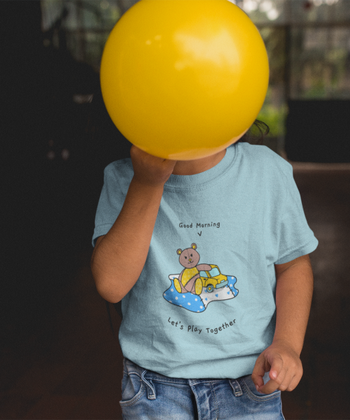 good morning . lets play together round neck 100% cotton t shirt
