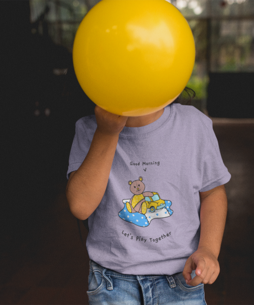 good morning . lets play together round neck 100% cotton t shirt