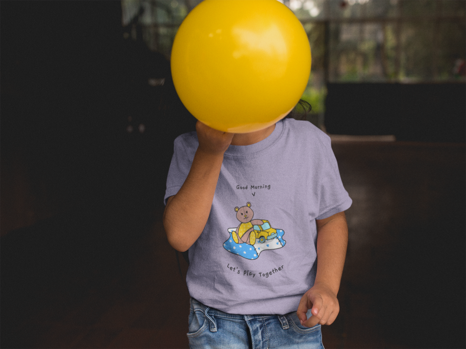 good morning . lets play together round neck 100% cotton t shirt