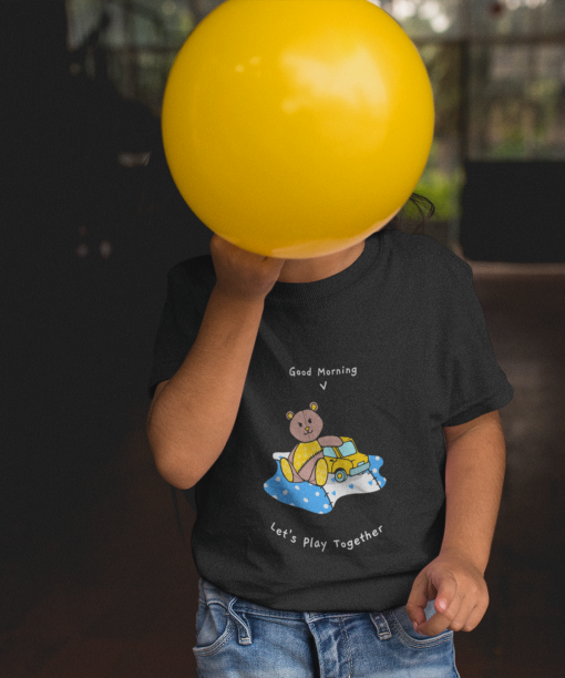 good morning . lets play together round neck 100% cotton t shirt