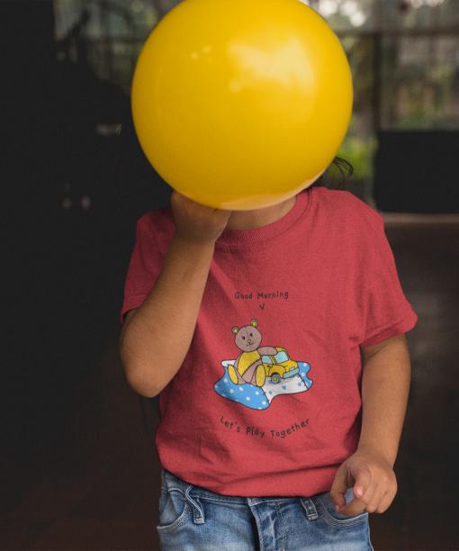 good morning . lets play together round neck 100% cotton t shirt