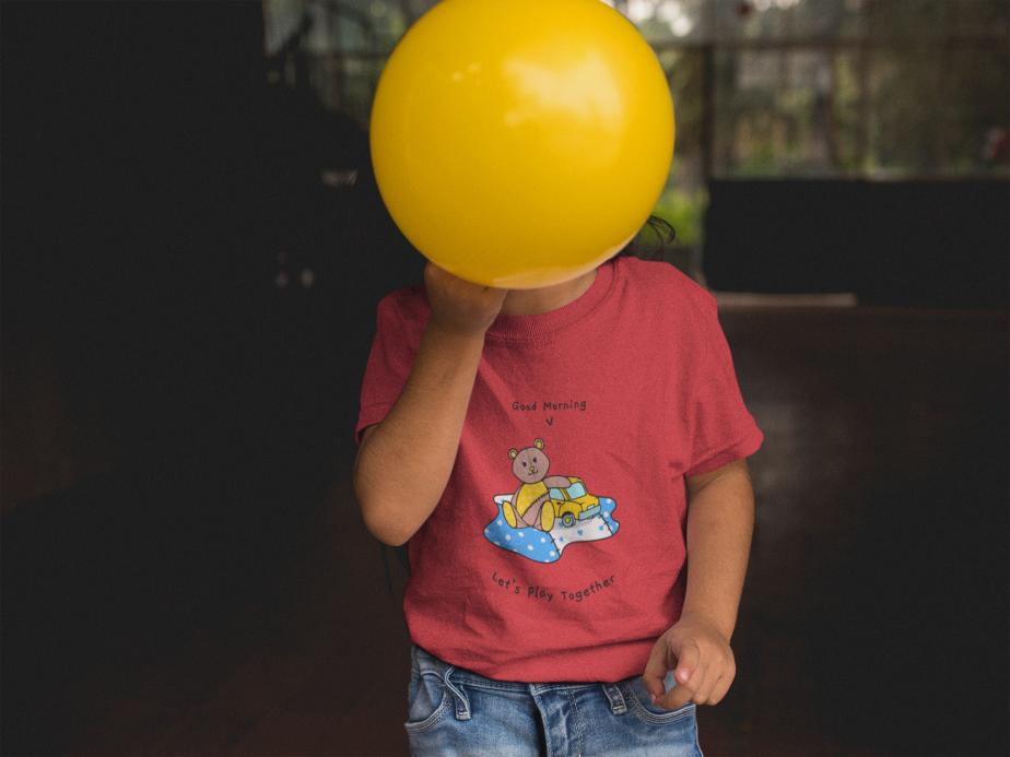 good morning . lets play together round neck 100% cotton t shirt