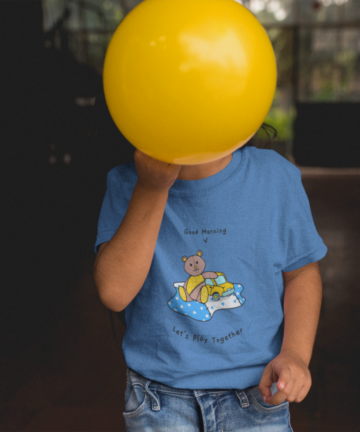 good morning . lets play together round neck 100% cotton t shirt