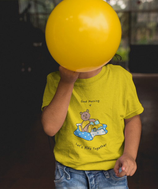 good morning . lets play together round neck 100% cotton t shirt